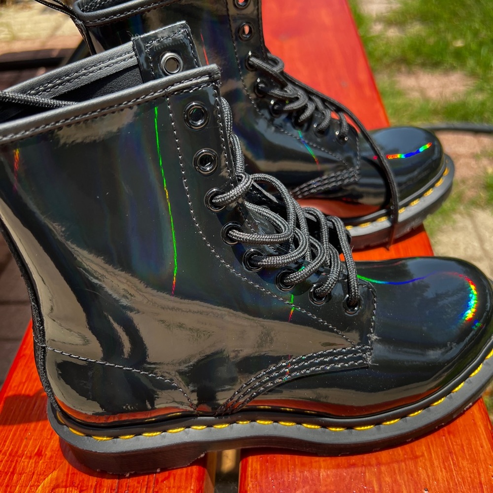 Dr. Martens 1460 Rainbow Patent Lace Up Boots
